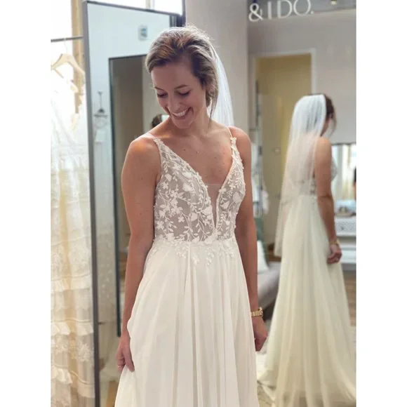 Anthropologie Jenny Yoo Kelsey Wedding Gown Size 2
